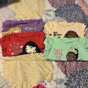 EXCELLENT CONDITION Disney Princess 4-Pk T-Shirts Size 3T